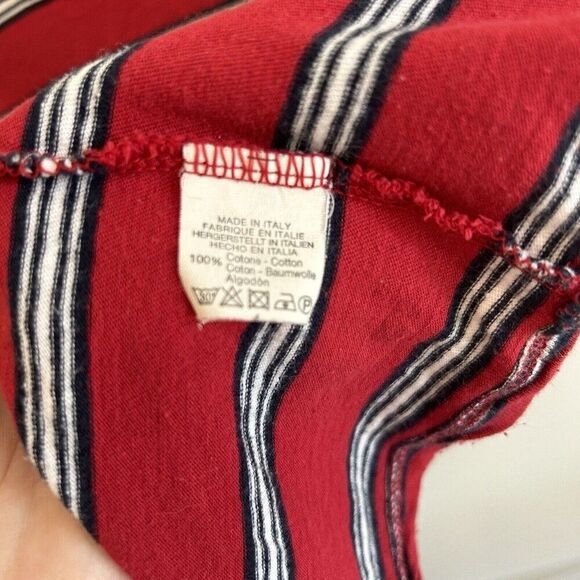 Brandy Melville Lot of 2 Striped Cropped Tees Made in Italy 100% Cotton One Size - Picture 7 of 12